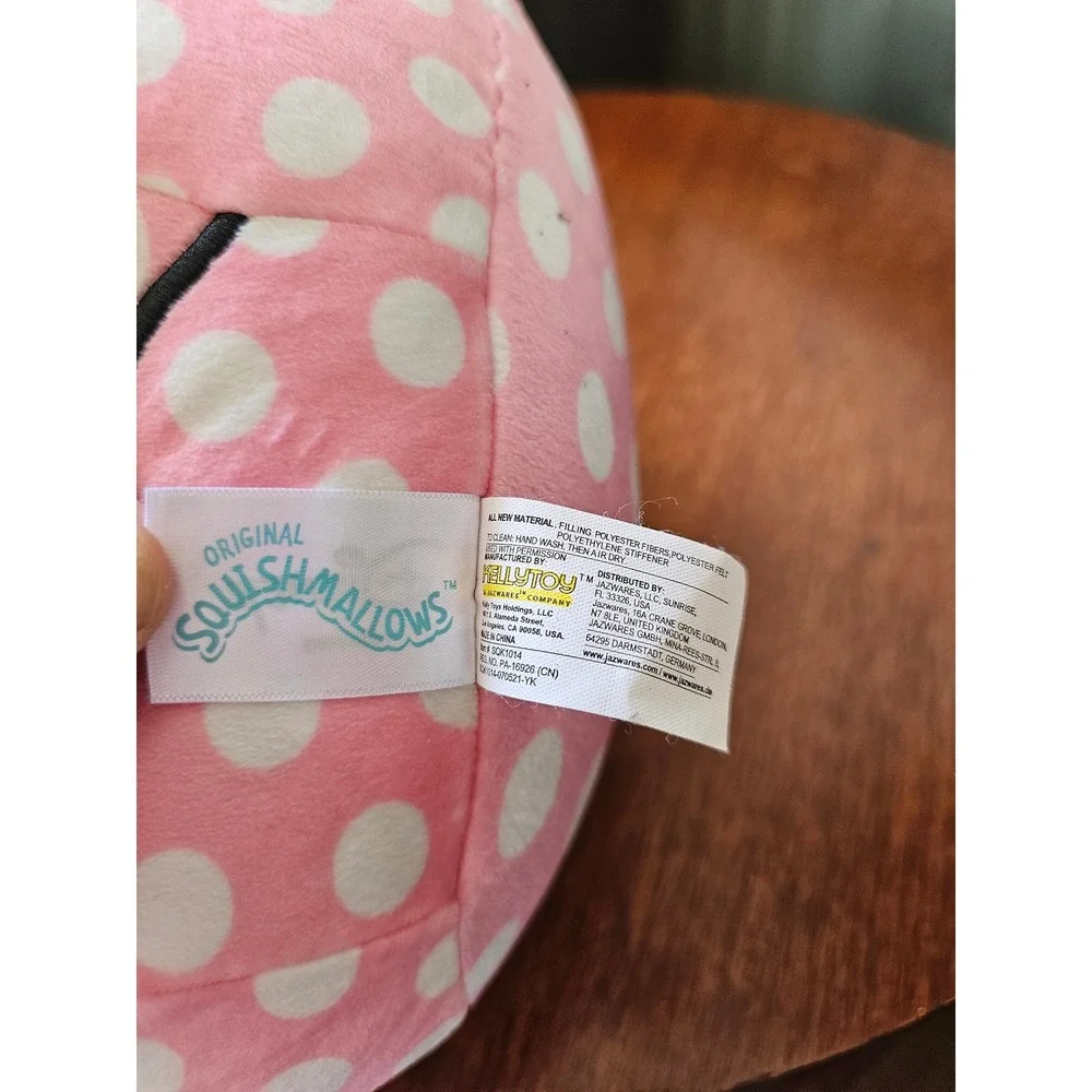Disney Squishmallows Minnie Mouse Pink Polka Dot Bow Plush 14‎ inch SQK1014